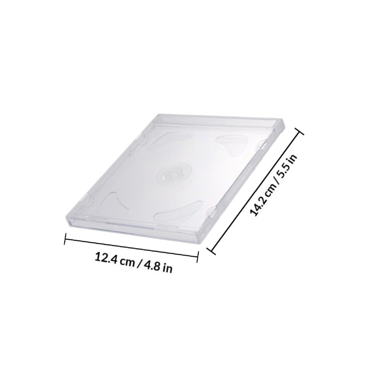Custodia CD Trasparente Rigida in Plastica, Doppia, 25 Pezzi | Portatile e Compatta, per Archiviazione di Diari e Mixtape, Formato Contenitore per Supporti
