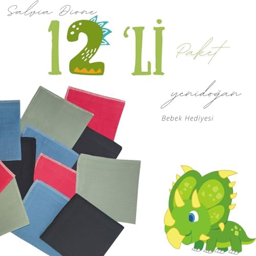 SALVIA DIONE 12li Müslin Bebek Ağız Mendili Pamuklu Yumuşak Ağız Silme ve Temizleme Bezi Anne Bebek Bakım Bez Mendil Seti Tükürük Salya Bebek Banyo Kurulama Bezleri 25x25 Pamuk Müslin Ağız Bezi Seti (Earth) - Görsel 5