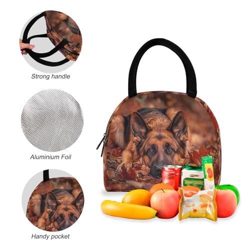 Backpack Set Cooler Bag Waterproof, Backpack with Lunch Bag, Cute German Shepherd Dog4