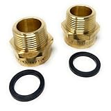 G Thread (Metric BSP) Female to NPT Thread Male Pipe Fitting Adapter - Lead-Free (Two 3/4 inch)