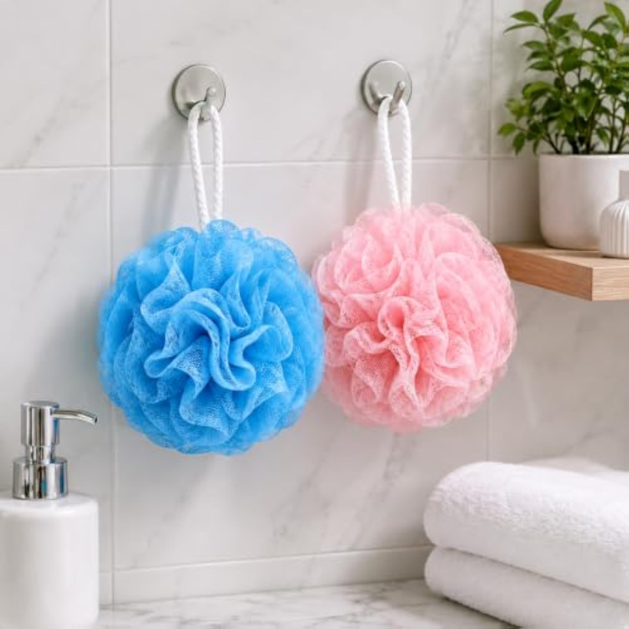 Loofah for Bathing, Body Scrubber for Men & Women, Pack of 2