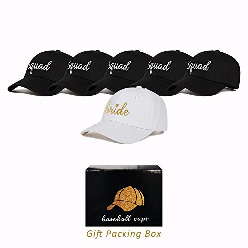 Image of LADY&HOME Bachelor /Bachelorette Party Baseball Hats Set, Embroidered Adjustable Cotton Truck Caps