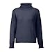 Women's Turtleneck Oversized Sweaters Fashion Batwing Sleeve Pullover Tops Fall Winter Casual Soft Chunky Knit Jumper Navy