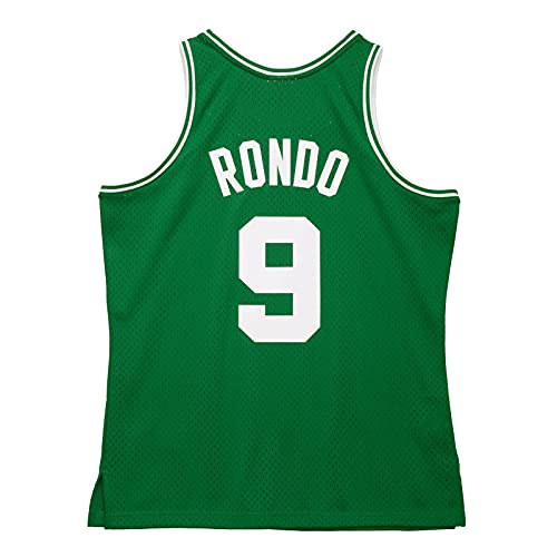 Mitchell & Ness - Maglia NBA Rajon Rondo Boston Celtics 2007-08 Hardwood Classics Swingman, colore: Verde