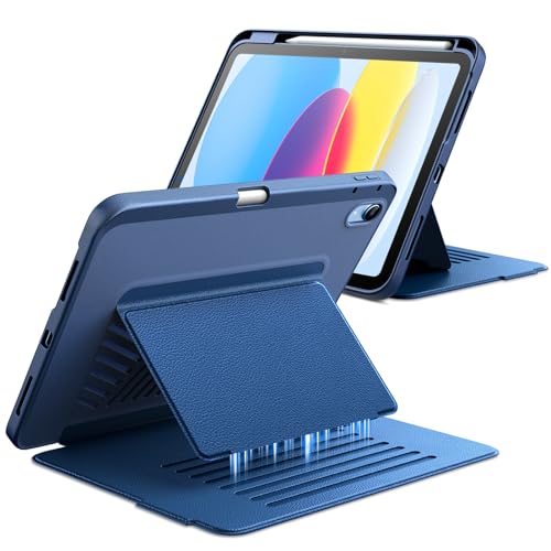 Image of JETech Multi-Angle Stand Case for iPad (A16) 11th /10th Gen, Navy