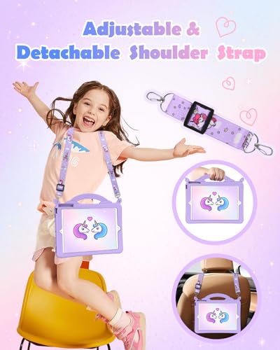 Eviter les fissures : coque silicone iPad 5e 6e génération antichoc avec sangle - 3