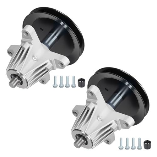 ILONPA (2 Pack 618-06991 918-06991 42 inch Deck Mower Spindle Assembly Replaces for Troy Bilt MTD Craftsman T1000 T1400 T1200 T1800 TB42 TB2246 for Huskee LT4200 Bronco Tractor