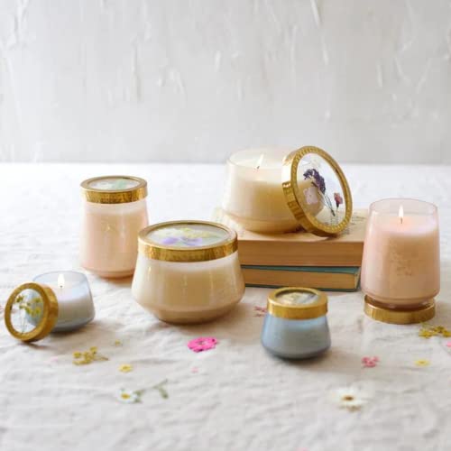 Rosy Rings Pressed Floral Candle - Aromatherapy Candles, Long Lasting Scented Candles For Home Decor, Botanicals Luxury Candles Gifts Notes Of Bergamot, Jasmine, Lemon, Lily, Musk (Hydrangea 21Oz) #TOP5