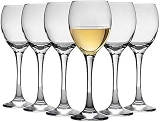 Argon Tableware 6x 245ml White Wine Glasses - Home Restaurant Red White Party Glass Set - Dishwasher Safe