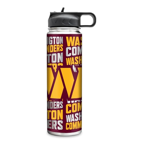 Rico Industries NFL Football Washington Commanders 22oz Stainless Steel Tumbler with Lid - Great For Coffee Tea Water or Cocktails