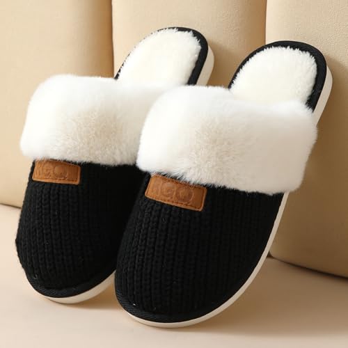 Image of DRUNKEN Slippers For Women Winter Sandals Casual Flats Home Footwear Man Girls Sliders Flip Flops Chappals Ladies Clogs Sleeper Slides Stylish Ortho Soft