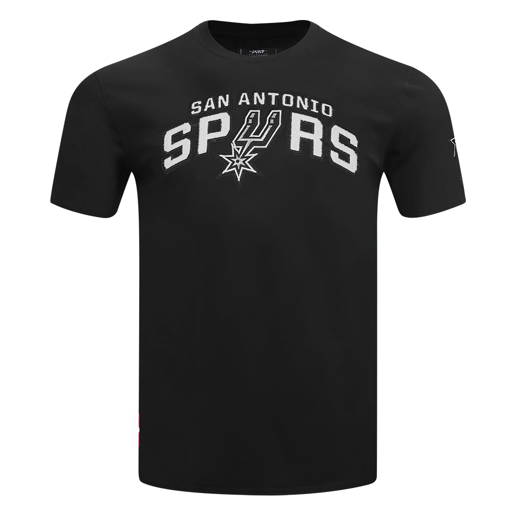 Pro Standard Mens NBA Classic Chenille Cotton Short Sleeve Tee Black โ image 1