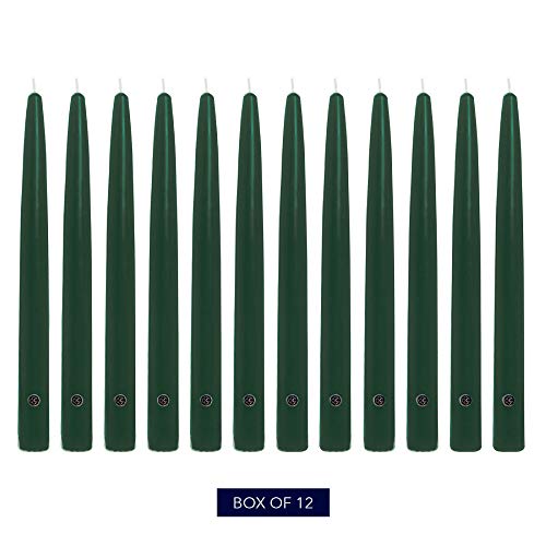 Image of Colonial Candle Unscented Taper Candle, Handipt Collection, Evergreen, 6 in, Pack of 12 - Up to 4 Hours Burn
