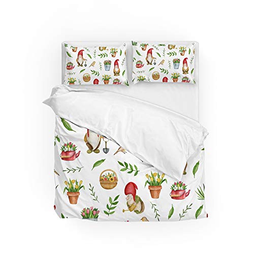 Housse de couette ultra doux en polyester durable CHEHONG fleurs lit simple