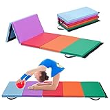 Oneofics Gymnastics Mat 5-panel folding exercise mat 6’x2’x1.8”Lightweight Portable Kids’Tumbling Ma
