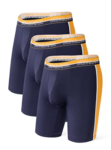 Separatec Boxershorts Herren Schnelltrocknende Unterwäsche Gym Unterhosen Männer Doppelbeutel Unterwäsche 3er Pack Cover