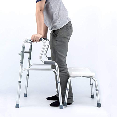 Chodziki na rolkach dla seniorów Chodzik dla seniorów Chodzik dla dorosłych Chodzik pionowy Pionek chodzik z napędem Chodzik ze stopu aluminium (srebrny1 56 * 51 * 74)