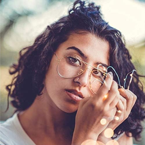 Outray Classic Aviator Non Prescription Metal Frame Clear Lens Glasses for Women Men S1-gold clear image 5 of 7 B01KG8ISHC