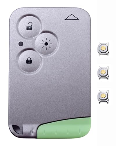 ANGOFIZ Coque Clé Carte 3 Boutons Phare Compatible avec Renault Laguna 2 Espace 4 Vel Satis + 3 Boutons Poussoir Switch