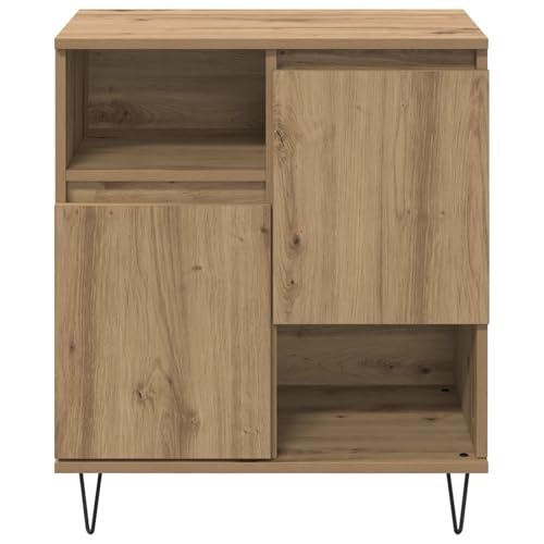 Armario auxiliar duradero de 4 estantes y madera de roble Artisan 7
