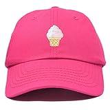 DALIX Soft Serve Ice Cream Hat Cotton Baseball Cap in Hot Pink