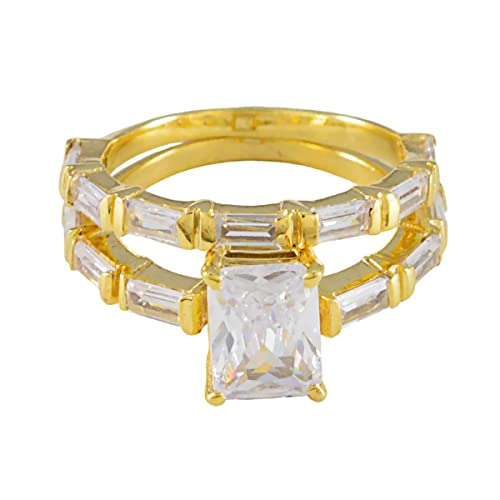 Bague en argent 925 bague plaquée or blanc cz qui ne noircit pas pour femme