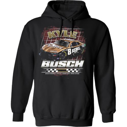 Kyle Busch 2025 Rebel 2-Spot Hoodie Outerwear Sweatshirt Black2