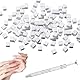 JEYORZY 100 Stück Nail Art Schwamm mit Metallgreifer, Sponge Brush Applikator, Sponge Nagel Pinsel, Maniküre Zubehör für Nägel, um eine Vielzahl von Gradient Nail Art Patterns zu Erstellen