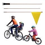 Flexible und langlebige Signalflagge für Fahrräder für Fahrradgestänge, Warnflagge für bessere...