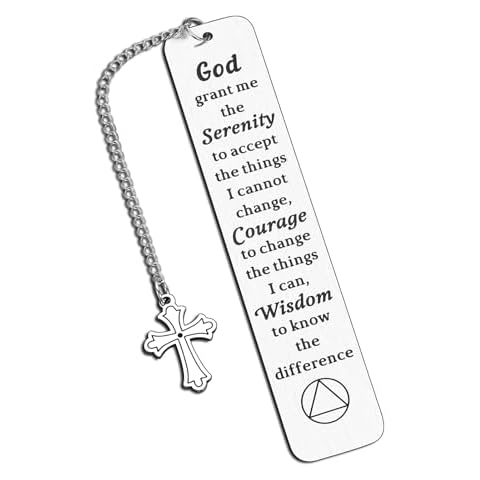 Sobriety Gifts for Women Men Christmas Stocking Stuffers for Women Serenity Prayer Gifts Christian Gifts Faith Religious Gifts Inspirational Gifts for Women Pastor Appreciation Gifts Catholic Gifts Cover