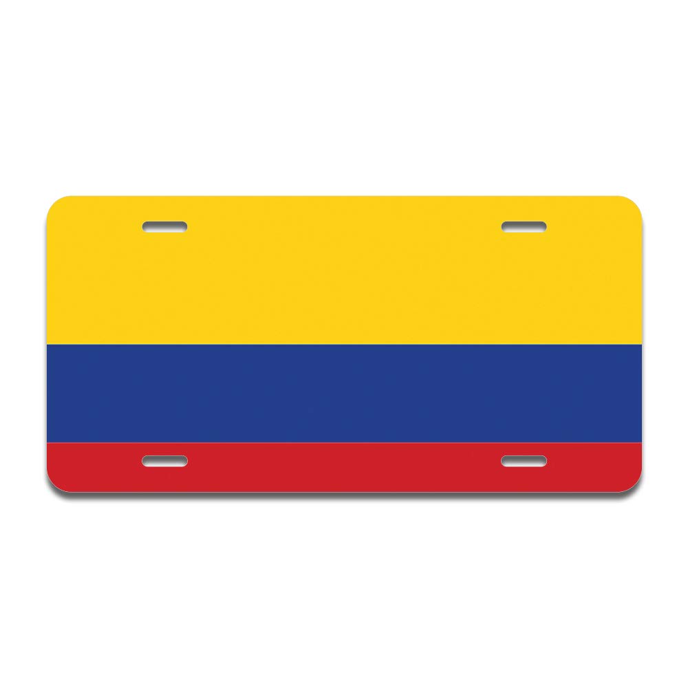 SignMissionSignMission Colombian Flag Aluminum License Plate 12" X 6" Fits Any Car, Truck, SUV, RV, or Trailer | Made in The USA