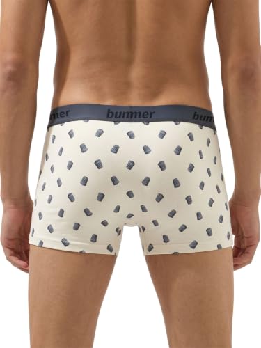 Image of Bummer Men's Premium Cotton Underwear | Fine Combed Cotton with Elastane for Stretch | Ultra Breathable Innerwear | Soft Fabric & No-Roll Waistband | Printed Trunks & Inner Combo for Men
