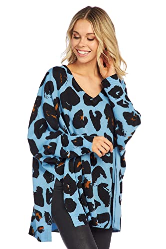 Mud Pie Scottie Womens Printed Sweater, Blue, One Size #TOP4