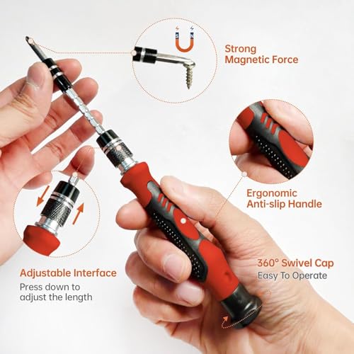 Image of VOWEL'S 115 in 1 Interchangeble Multipurpose Mini Screwdriver Set Magnetic Slot Wrench Bits Repair Tools Kit Set Combination Screwdriver Set for Home Appliance,Laptop,Mobile,Computer