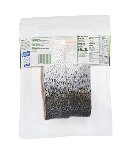 Amazon Fresh – Atlantic Salmon Skin-On Fillet Portions, 12 Oz, Responsibly Sourced (Previously Frozen) #TOP1