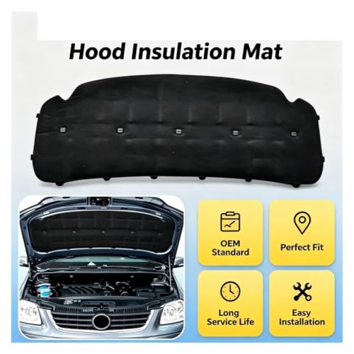 Tapis d'isolation capot moteur résistant chaleur pour Touran