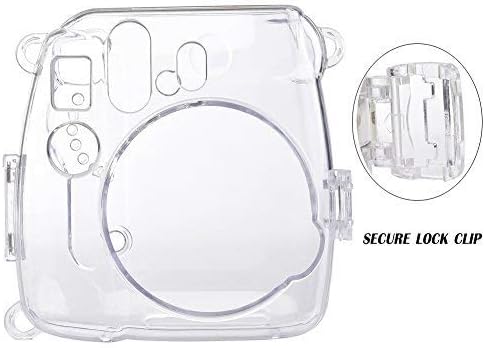 Eyeon Protective Camera Case Soft PU Leather Bag with Detachable Adjustable Shoulder Strap and Pocket for Fujifilm Instax Mini 9 Mini 8 Mini 8+ Instant Camera