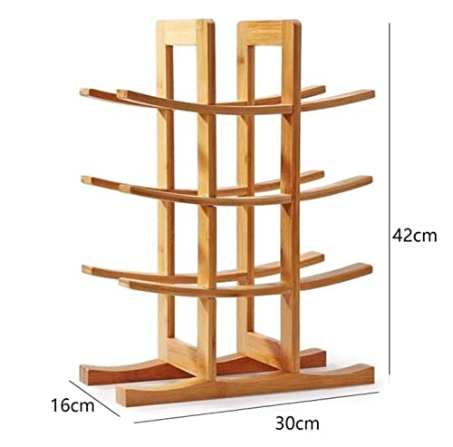 Soporte para botellas de vino de bambú para 9 botellas miniatura 2