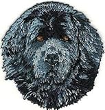 VirVenture 2' x 2 1/4' Newfoundland Head Portrait Dog Breed Embroidery Patch Great for Hats,...
