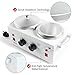 Electric Double Wax Warmer Professional Aluminum Hair Removal Heater With Applicator Sticks Hard Wax Beads Melter Set Pot