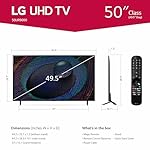 LG 50-Inch Class UR9000 Series Alexa Built-in 4K Smart TV (3840 x 2160),Bluetooth, Wi-Fi, USB, Ethernet, HDMI 60Hz Refresh Rate, AI-Powered 4K,Black - Image 3