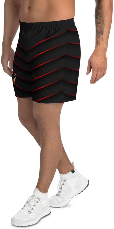 Red Glazer Graphic Men's Athletic Shorts