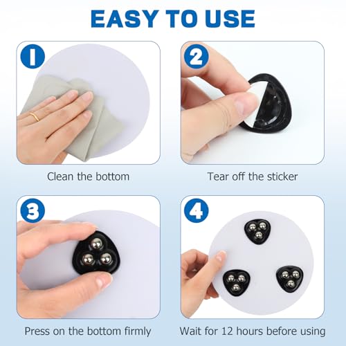 16 Piezas Minirruedas Autoadhesivas para Utensilios de Cocina, Ruedas para Electrodomesticos Pequeños, Mini Ruedas Adhesivas Giratorias 360°, para Muebles, Contenedores y Cajas de Almacenamiento - imagen 6