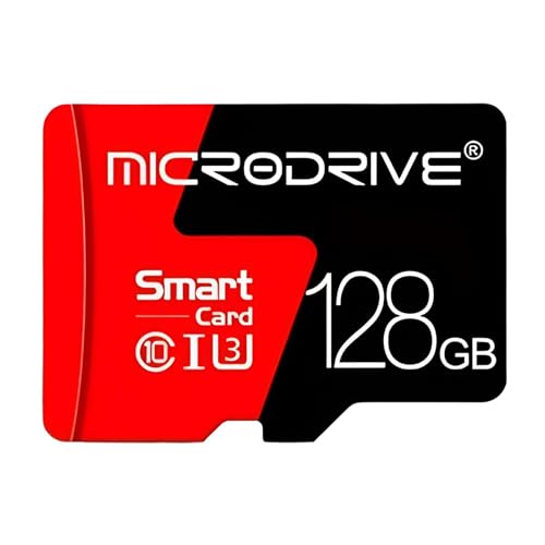 Tarjeta Micro SDXC 128 GB para MicroDrive, UHS I V30 Clase 10, con Adaptador SD, 100MB/s, Compatible con Cámaras y Smartphones. (128, GB)