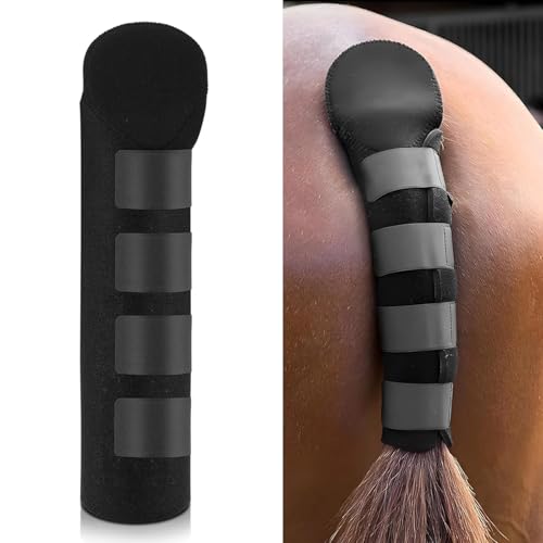 Rosvola Horse Tail Wrap Protector, Protector Cover Wrap, Tail Guard with Adjustable Non-Slip Tabs for Horses, Horse Tail Wrap for Travel, Show and Stable Use