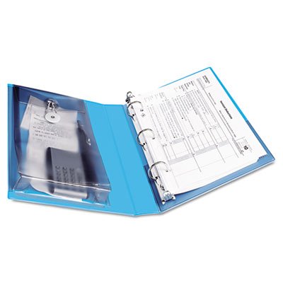 Mini Durable View Protect/Store Round Ring Binder, 5-1/2 X 8-1/2, 1"" Cap, Blue, Sold As 1 Each #TOP25