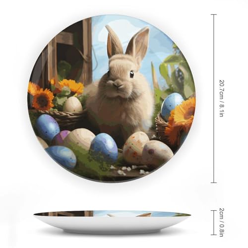 Plato decorativo de hueso de porcelana 8 pulgadas miniatura 2