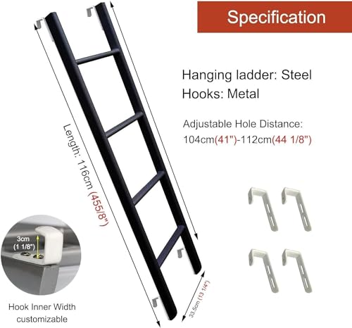 Escalera para litera recta ideal para dormitorios juveniles compartidos 3