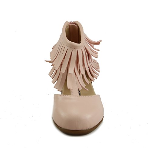 The Doll Maker T Strap Fringe Flat2
