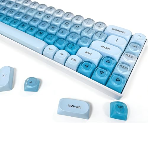 Image of Fogruaden PBT Blue Keycaps Set, HOA Profile Cute Custom Keycaps, Compatible with Cherry MX Switch 60% 65% 75% Mechanical Keyboards